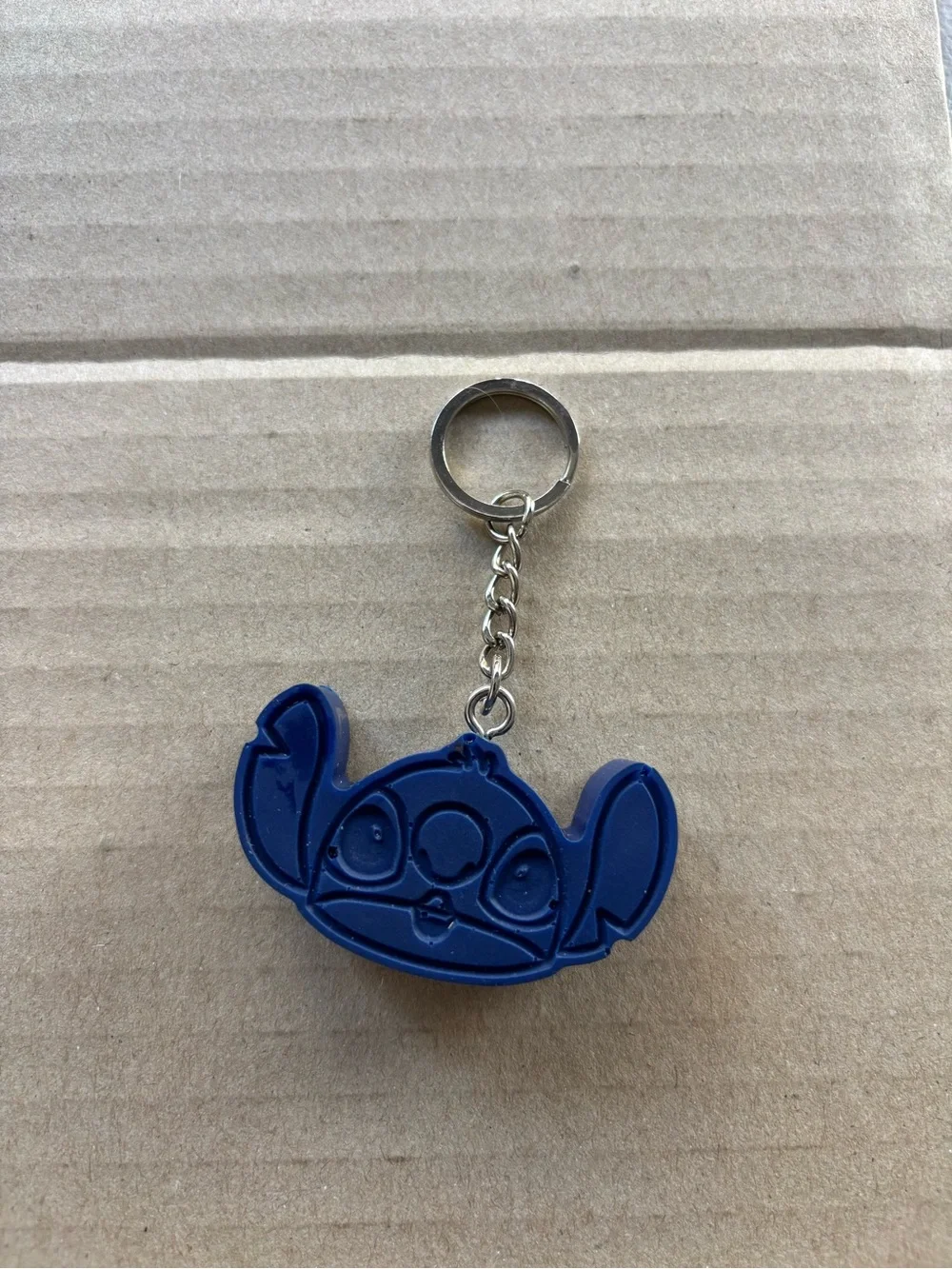 Blue Stitch Head Keychain